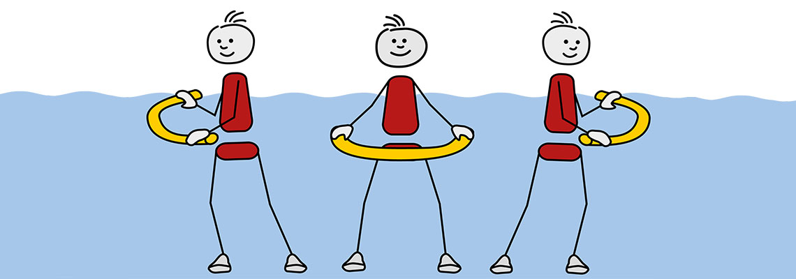 Torbogen-Übung mit Poolnudel
